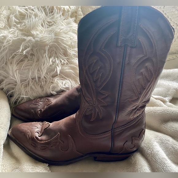 SOLD Women’s Boulet Leather Cowboy Boots - Picture 3 of 4